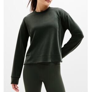 Athleta Seasoft Crewneck Sweatshirt Elm Size Small NWT